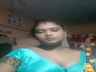 Tamil indian bbw albastru silky blouse trăi, Adult film 02